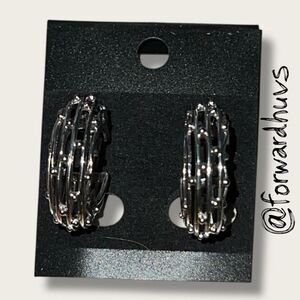 Bundle Sale 3 for $15 | Brutalist Style Silver Tone Wire Earrings